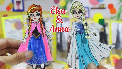 Búp bê giấy Elsa và Anna | Búp...