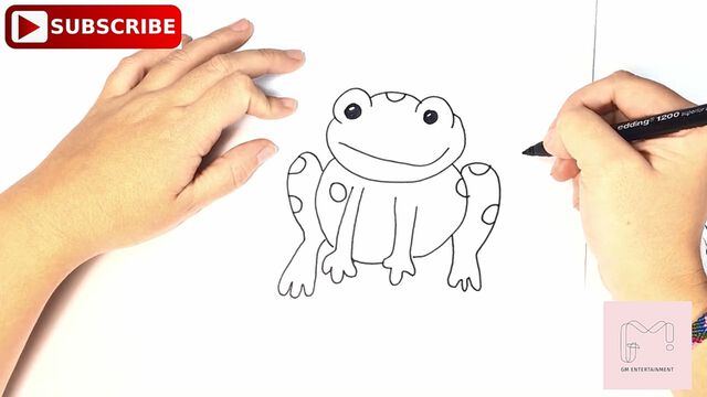 Cách vẽ một con ếch cho trẻ em từng bước - Vẽ con ếch dễ dàng - GM  Edutainment