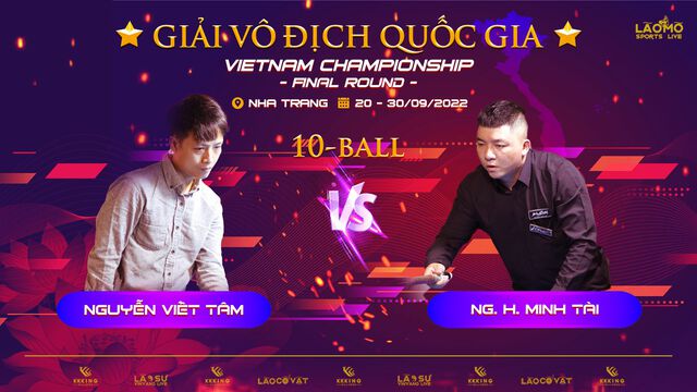 Live: Minh Tài 'Tài Cua' (HCM) vs Viết Tâm ' Tâm Thường Tín, (VT) | VĐQG V2.2022