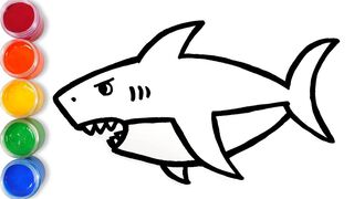 Dạy bé học vẽ cá mập