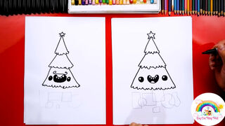 Cách Vẽ Cây Thông Noel Hoạt...