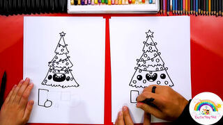 Cách Vẽ Cây Thông Noel Hoạt...