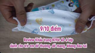 Review Khẩu trang KF94 4D 4 lớp...