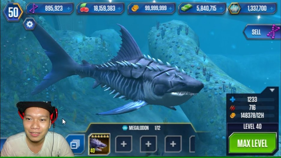 Jurassic World The Game Cá Mập Megalodon Hnt Chơi Game Nuôi Khủng Long 1080  Hnt Channel New 35