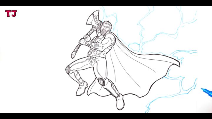 Bé Vẽ Thần Sấm Thor Trong Avengers Infinity War - Kidz Craft Tv - Phần 8