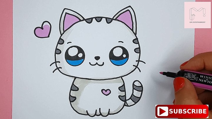 Cách Vẽ Một Chú Mèo Con Dễ Thương Đơn Giản Và Dễ Dàng #2 - Gm Edutainment