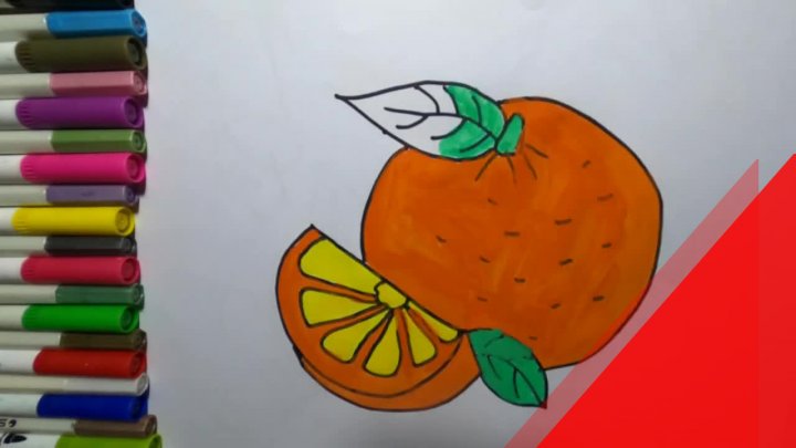 Học Cách Vẽ Quả Cam Dễ Dàng Cho Trẻ Em | Vẽ Màu Cam - Thích Vẽ