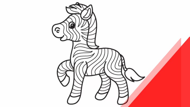 Dạy Bé Vẽ Một Con Ngựa Vằn | Bản Vẽ Dễ Dàng - Gm Edutainment