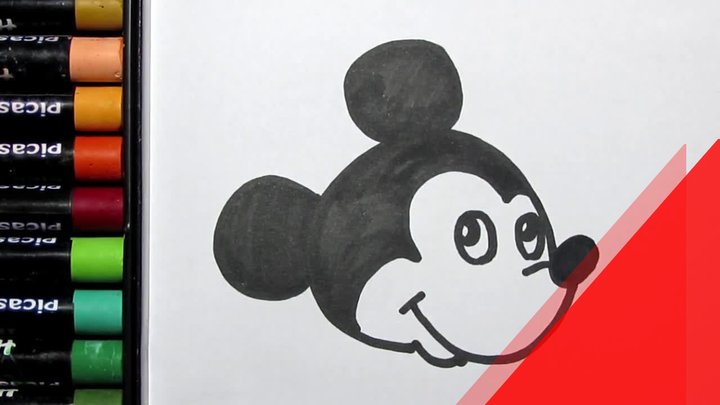 Cách Vẽ Mặt Chuột Mickey Cực Dễ | Nhân Vật Hoạt Hình Chuột Mickey Vẽ Cho  Trẻ Em - Gm Edutainment