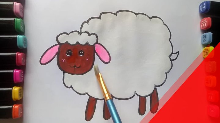 Vẽ Con Cừu | Dạy Bé Vẽ Và Tô Màu Con Cừu Dễ Thương | Vẽ Con Cừu Đơn Giản  Cho Bé | Bẽ Học Tô Màu - Thích Vẽ