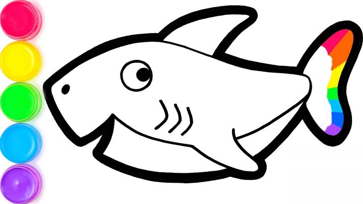 Tô Màu Và Vẽ Hình Con Cá Mập Cho Trẻ Em - Điều Bút Có Thể Làm