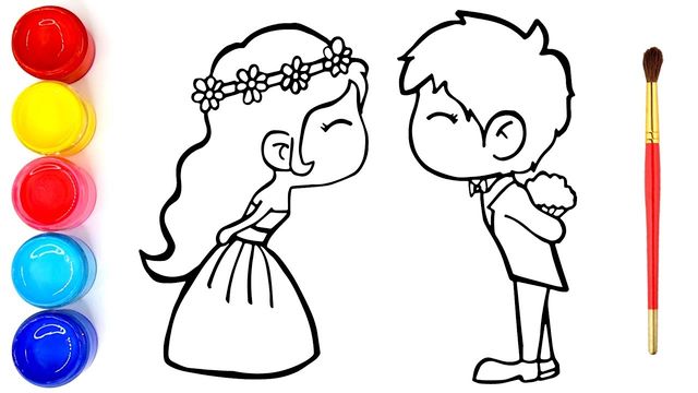 Hướng Dẫn Hình Vẽ Cô Dâu Chú Rể Đẹp Dành Cho Người Mới Bắt Đầu