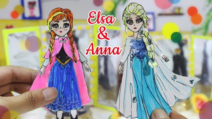 Búp Bê Giấy Elsa Và Anna - Búp Bê Giấy Công Chúa
