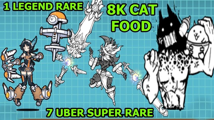 8000 Cat Food Mở Ra 1 Legend Rare Và 7 Uber Super Rare - The Battle Cats -  Top Game Thành Ej - Nội Dung Không Dành Cho Người Dưới 16 Tuổi