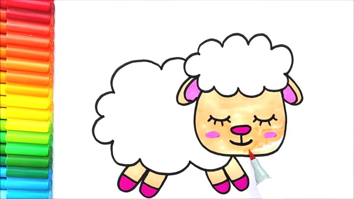 Dạy Bé Cách Vẽ Một Con Cừu Trắng