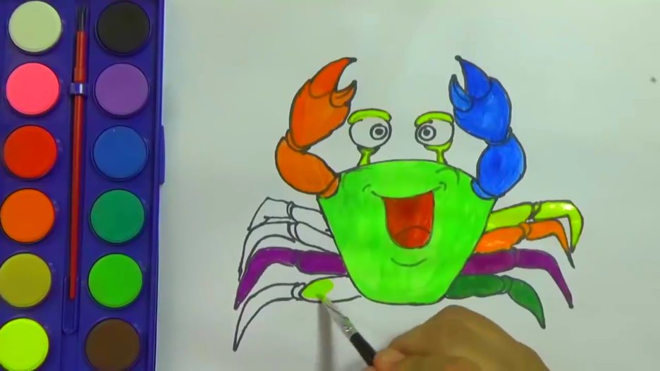 Dạy Bé Tập Tô Màu Và Vẽ Tranh Các Con Vật Như Vẽ Con Cá Sấu, Vẽ Con Sâu |Pa  Channel