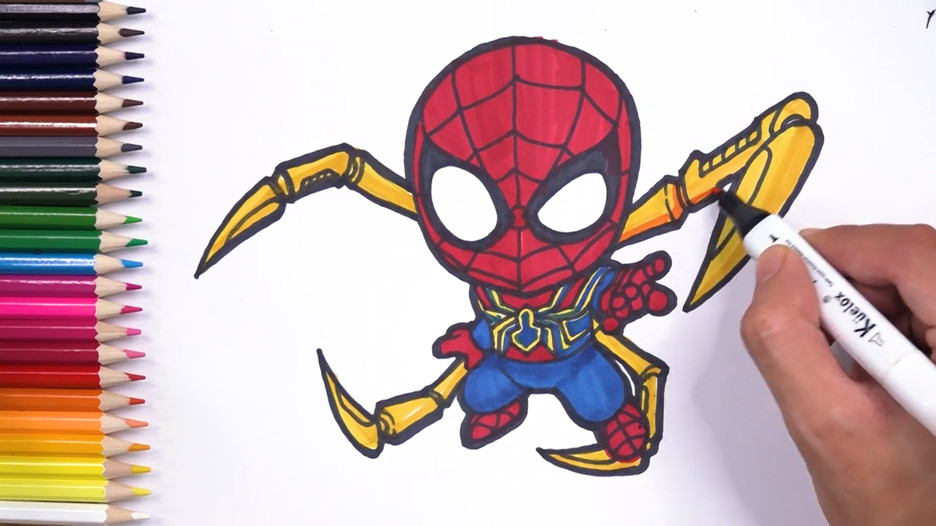 Cùng Bé Vẽ Người Nhện Spider Man